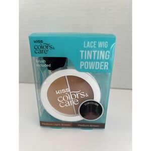 Kiss Colors & Care Lace Wig Tinting Powder Medium Light Medium Brown